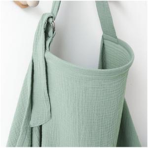 MairMore Muslin Nursing Covers for Breastfeeding, Privacy Breast Feeding Cover with Arch Neckline for Mom and Baby, Breathable 100% Cotton Nursing Apron Multi-use Stroller Cover