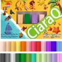 CiaraQ 24 Colors Small Block Polymer Clay Starter kit, Oven Bake Clay, CPSC Conformed Non-Toxic Molding DIY Clay, Great for Kids, Beginners