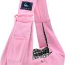 CUBY Dog and Cat Sling Carrier - Hands Free Reversible Pet Papoose Bag - Soft Pouch and Tote Design - Suitable for Puppy, Small Dogs Cats Outdoor (Pink, Unadjustable Strap)
