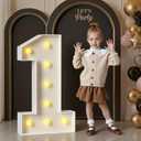 3FT Marquee Numbers, Light Up Numbers 1 for 1st 16th 21st Birthday Decorations, Big Numbers for Party Decorations, Large Light Up Numbers for Party Decor DIY Pre-Cut Foamboad Mosaic Numbers