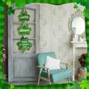 Yookeer St Patricks Day Decoration Wooden Shamrock Door Sign with Rope Shamrock Hanging Sign Lucky Clover Door Hanger Irish Hanging Decorations for Porch Wall Entryway Decor (Shamrocks)