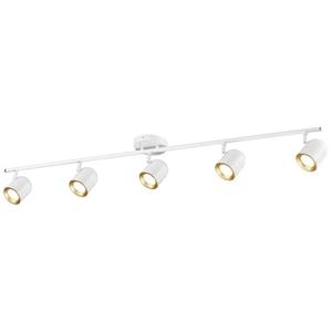 FEMILA Track Lighting, Led Track Light, GU10 Bulbs Included, 44" Flush Mount Ceiling Spot Lights, for Living Room, Gallery, Bedroom, Hallway, 4FS78TL-5 WH