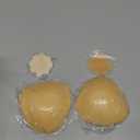 Double Sided Sticky Bra Push Up, Invisible Bra Pad Inserts for Large Breasts, Adhesive Bra for Bikini Swimsuit (Beige, Medium)