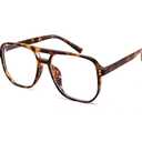 livho Vintage Aviator Blue Light Blocking Glasses, Fashion Oversized Frames with UV Protection Coating, Unisex Design