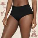 The Period Company Organic Cotton High Waisted Absorbent Period Underwear for Women Heavy Flow Leak Resistant Menstrual Panties Incontinence, Super-Absorbent & Overnight Comfort (Black, M)