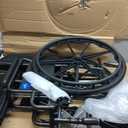 Medline Comfortable Folding Wheelchair with Swing-Back Desk-Length Arms and Swing-Away Footrests, 20W x 16D Seat