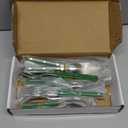 Khen Cutlery Set of 20, 18/8 Stainless Steel Flatware, Modern Silverware for Home, Kitchen, Dining & Table Setting for 4  Stainless Steel, Dishwasher Safe, Lightweight & Ergonomic Design Gift - Green