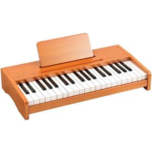 Kids Piano Keyboard, 37 Keys Digital Piano for children, Toddler Music Educational Instrument Toy Wood Piano for 3+ Girls and Boys (Brown)