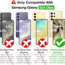 Rayboen for Samsung Galaxy S24 Ultra Case, Skin Feel Translucent Frosted Anti-Scratch Protective Phone Cover for Samsung S24 Ultra with Bumper Hard PC Back Soft Silicone Edge, Matte Blue