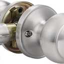 1 Pack Ball Shape Hall and Closet Door Knob,Keyless Stainless Steel Passage Door Knob,Classic Brushed Nickel Door Handles