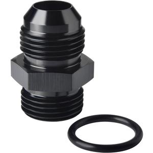 16AN Male Flare to 16AN ORB O-ring Boss Fuel Pump Rail Adapter Fitting Aluminum Black 16AN Male Flare to 16AN ORB O-ring Boss Fuel Pump Rail Adapter Fitting Aluminum Black