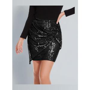 Women's Sequin Skirt High Waist Sparkle Bodycon Glitter Night Out Party Club Short Mini Skirts Clubwear
Size S