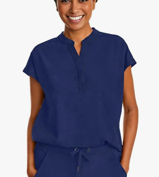 Healing Hands Purple Label Women's Scrub Top with Dolman Sleeves 2 Pockets 2-Way Stretch, Poly Rayon Spandex Twill, Dolman Sleeves, Comfortable Fit, Easy Care, Made for Long & Active Shifts, M