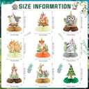 2 x 9 Pack Woodland Animals Honeycomb Centerpieces Table Decorations Woodland Baby Shower Decorations for Girl Boy Forest Theme Baby Shower Birthday Party Decorations Supplies