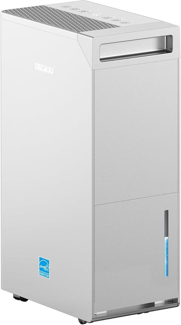 4500 Sq.Ft Most Efficient Energy Star 2024 Dehumidifier,AEOCKY Max 74 Pint/D(Standard 52Pint/D) Smart Compressor Dehumidifier with Drain Hose, Intelligent Humidistat,for Basement,Bedroom,Home,Bathroom (Ivory)