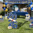 3.5FT Large Class 2026 Graduation Yard Sign Yard Decorations Congrats Graduation Lawn Signs 2026 Grad Yard Signs with Stakes for Outdoor Indoor Congrats Graduation Party Decoration Supplies