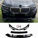 Glossy Black 4PS Front Lip Compatible with 2019-2024 BMW G05 X5 M Sport Spoiler Chin Front Bumper Lower Lip Splitter Spoiler