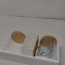 3 Pack Glass Jars and Acrylic Dryer Sheet Holder, Laundry Pods Container with Bamboo Lid and Measuring Cups for Laundry Room Organization, Powder Detergent Containers (White)