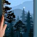 Spiral Journal Notebook,A5 Hardcover Lined Journals for Women Girl 6 x 8.3 in,120 Pages Thick Paper,Cute College Ruled Writing Notebook for Gifts Office Work School(Tree Mountain)