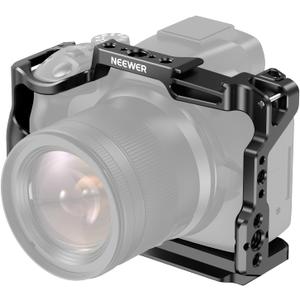 NEEWER R50 Camera Cage Compatible with Canon EOS R50, Aluminum Video Rig with NATO Rail, 1/4" Threads, 3/8" ARRI Holes, Cold Shoe, Anti Twist, Compatible with DJI Gimbals Arca Type QR System, CA031