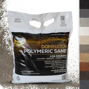 10 Pound Gray Beige DOMINATOR Polymeric Sand with Revolutionary Ceramic Flex Technology for Stabilizing Paver Joints/Gaps, 1/8 up to 4, Professional Grade Results