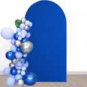 7.2 FT Arch Backdrop Cover Spandex Arch Cover Fitted Wedding Arch Backdrop Fabric Covers for Baby Shower Bridal Shower Birthday Party Gender Reveal Decoration (Royal Blue) (7.2FT)