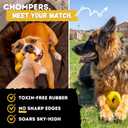 Indestructible Dog Ball - Lifetime Replacement - Durable Dog Toy for Aggressive Chewers - Safe, Non-Toxic Natural Rubber - Chew, Tug & Fetch - Tough, Heavy Duty Chew Toy - 4 (Softball Size)