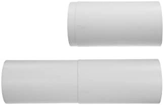 6 Inch Adjustable Through-Wall Vent Duct - White - Different Vent Covers on Both Sides Possible - for HVAC Ducting- Straight Plastic Pipe/PVC Pipe - Exhaust Duct Extension, Adjustable Length
