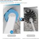 Toilet Brush with 120 Refills, White Toilet Cleaning Brush, Toilet Bowl Brush, Toilet Brush Refill for Efficient and Deep Scrub Toilet