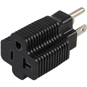 Nema 15 Amp to 20 Amp Plug Adapter ETL Listed NEMA 5-15P to 5-15/20R (Comb 20Amp T Blade) 15 Amp Household Plug to 20 Amp T-Blade AC Power Adapter (1 Pack) Nema 15 Amp to 20 Amp Plug Adapter ETL Listed NEMA 5-15P to 5-15/20R (Comb 20Amp T Blade) 15 Amp Household Plug to 20 Amp T-Blade AC Power Adapter (1 Pack)