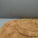 Superior Non-Slip 2 Piece Bath Rug Set, Ultra Plush, Soft and Absorbent 100% Combed Cotton Pile - Traditional Oval Bath Mat Set, Rust