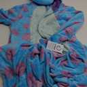 COSUSKET Snug Fit Unisex Adult Onesie Pajamas, Flannel Cosplay Animal One Piece Halloween Costume Sleepwear Homewear (XX-Large, Blue Dot)