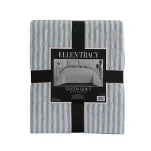 Ellen Tracy Quilt - Green/White, King Size 104x90 (264x228)