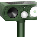 Upgraded Solar Ultrasonic Animal Repellent Outdoor, Deer Repellent Devices Motion Detection, Waterproof Cat Squirrel Skunk Raccoon Dog Chipmunk Deterrent with Flash Lights for Yard Farm Garden Patio