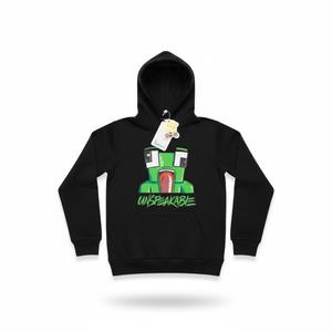 Hoodie Boys Kids Gamer Black Creeper Inside Hooded Jumper Size 130