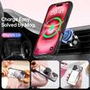 FUNMIKO for iPhone 16 Case Wireless Charging & Military-Grade Protection - Trendy Fruit Design for Women Girls, Matte Non-Slip Phone Cover with Shockproof Corners - Pink Blossoms