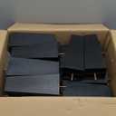 TURSTIN 16 Pack 4 Inch Furniture Legs Plastic Sofa Couch Legs Square Tapered Feet Sofa Legs with M8 T-Nuts Screws for Legs Sofas Chairs Cabinets Dressers Beds, Black