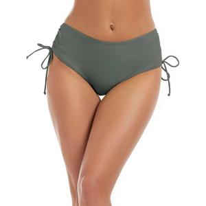 Bonneuitbebe Women's Bikini Bottoms Full Coverage Swim Bottoms Mid Waisted Swimsuit Bathing Suit Bottom, Medium 