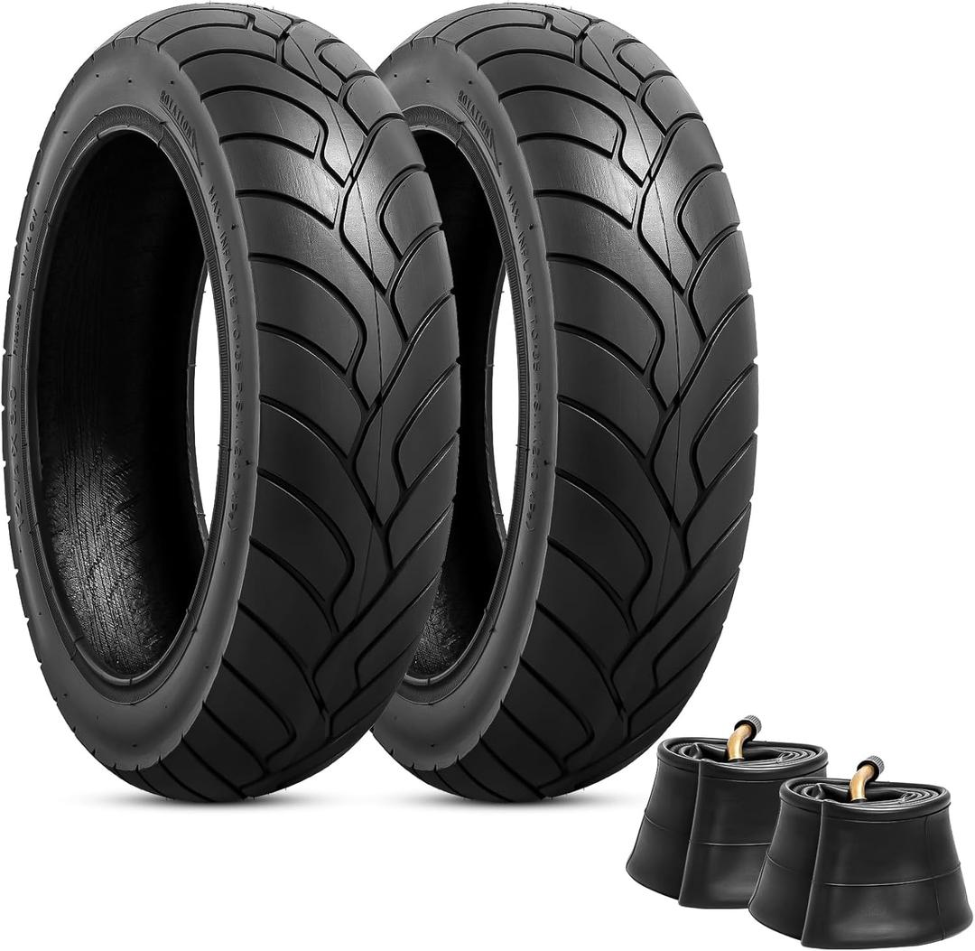 12.5x3.0 Replacement Tire and Inner Tubes, 12 1/2 x 3.0 Scooter Tire with Thick WEAR-Resistant Design, 12-1/2"x3.0" Fit for Currie & Schwinn Scooters