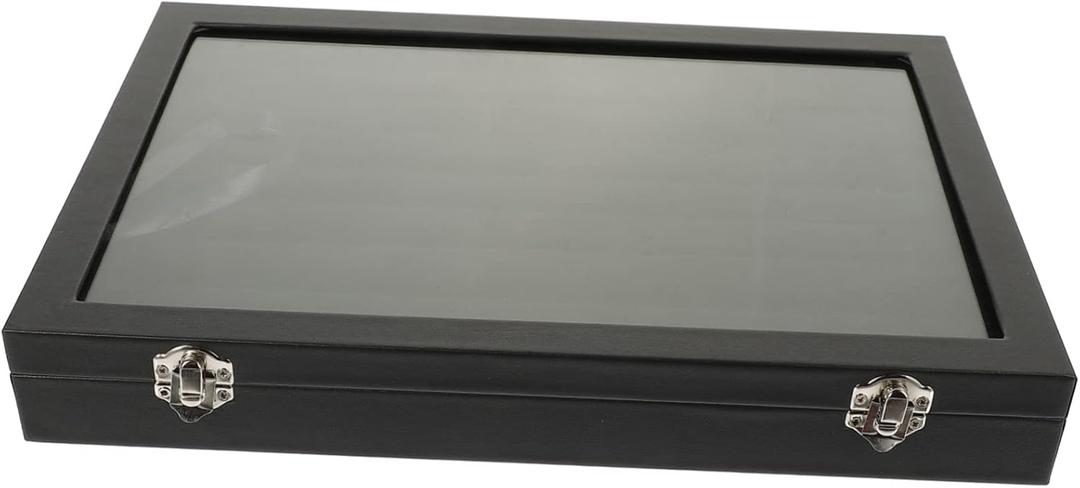 Portable Jewelry Storage Box with Glass Lid Capacity Organizer for Rings Earrings Necklaces Travel and Any Occasion