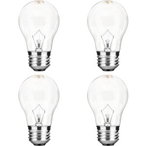 Appliance Oven Light Bulb A15 40W High Temperature 500 Degrees Resistant for Refrigerator Over Stove Microwave Range Hood Lava Lamp Replacement Bulb E26 Medium Base 120V Warm White