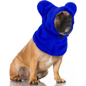 Winter Dog Hats Quiet Ears for Dogs Ear Muffs Pet Neck Warmer Scarf Hoodie Noise Protection Cover Beanie Head Wrap Costume for Pet Dog Cats(Blue,M)