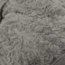 JOEJOY Small Dog Bed Cat Bed with Hooded Blanket, Cozy Cuddler Luxury Puppy Pet Bed, Donut Round Calming Anti-Anxiety Dog Burrow Cave Bed - Anti-Slip Bottom and Machine Washable 23 Inch (Grey)