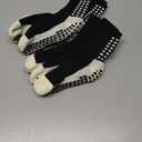 Men's Grip Soccer Socks Anti Slip Athletic Socks Non Slip Football Basketball Socks with Grip Pads,4 pcs