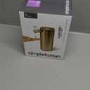 simplehuman 9 oz. Touch-Free Automatic Rechargeable Sensor Pump, Brass Stainless Steel 