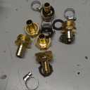Hourleey Garden Hose Repair 1/2 Inch, Aluminum Mender Hose Connector Fitting with Clamp, Fit 1/2" Male & Female Hose Connector, 3 Sets