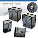 VICNOVA Magnetic Pen Holder, Stands for pens and pencils, Locker Organizer with Strong Magnets Metal Mesh Storage Magnetic Basket for Refrigerator Whiteboard Locker Accessories Classroom Must Haves