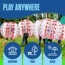 Houseables Human Hamster Ball, Zorb Ball, Bubble Soccer, Human Bubble, Inflatable Body Bumpers, for Adults and Kids, Sumo Bouncer, Whole Body Inside, Giant, Suit, Adult Sized, Knocker, Clear, 5FT, 1PK
