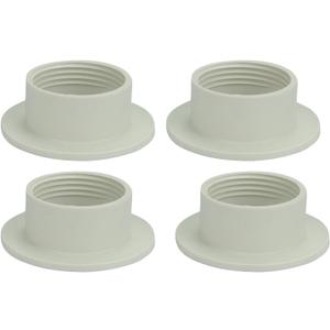 E26 E27 Light Socket Shade Ring,Plastic Lamp Shade Collar Rings,Light Fixture Parts of Retainer Rings,Lock E26 E27 Socket with Thread Diameter 1-1/2 Inches (White,4-Pack)