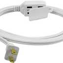 Prime EC660609 9-Foot 16/2 SPT-2 3-Outlet Cord, White 2PCS